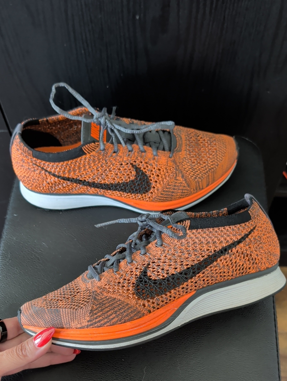 Nike Flyknit Racer - Orange and Black